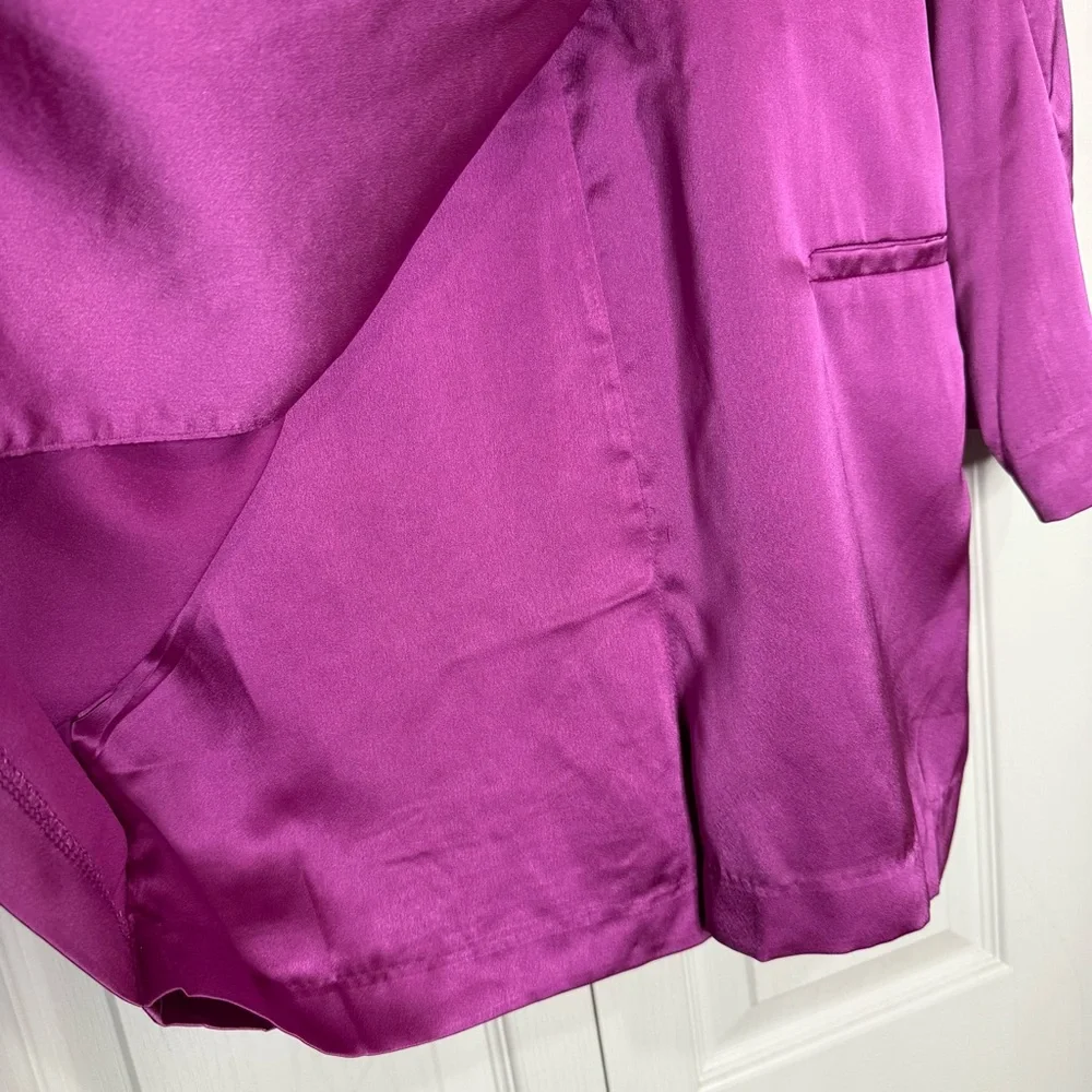 Vibrant Purple Satin Romper (A2) - Picture 3 of 6